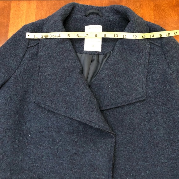 ESPIRT | Blue teal water fall wool light jacket - Picture 13 of 15